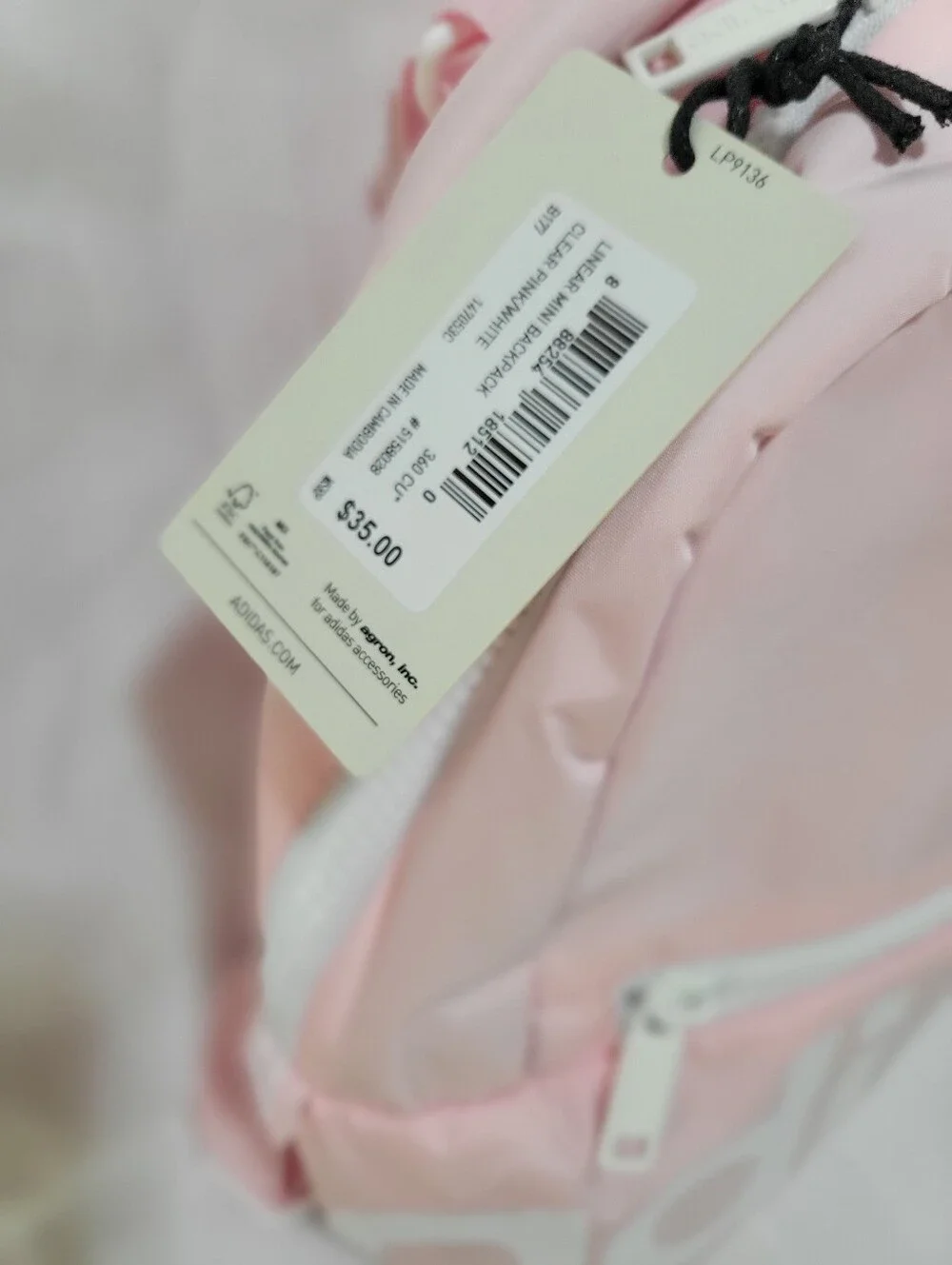 ADIDAS Core Light Glow Pink Mini Backpack New With Tags